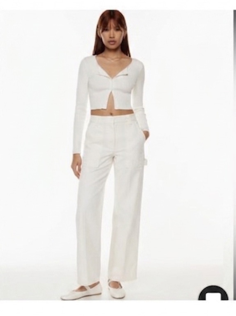 Aritzia Sunday Best Oscar Pant organic cotton carpenters cargo in Cream size 10